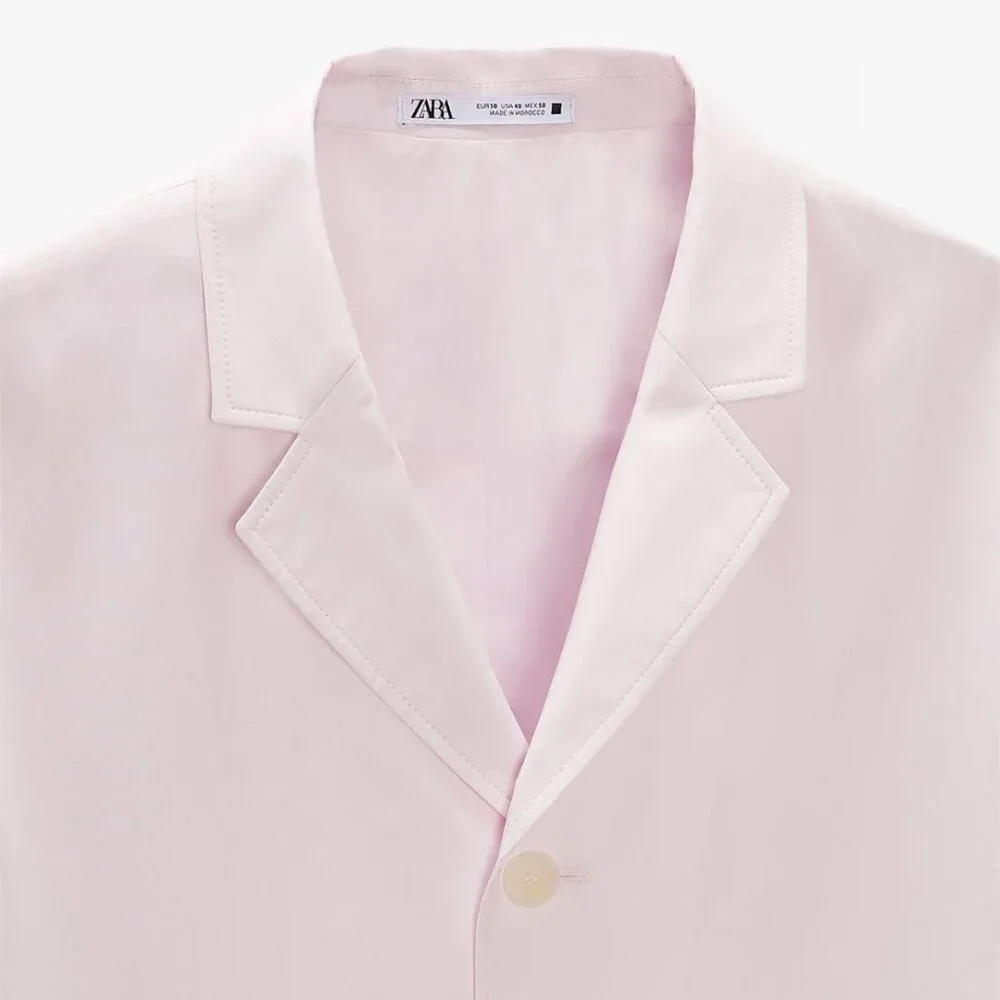 Zara Man Poplin Suit Jacket Blazer